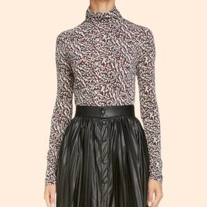 Isabel Marant Abstract Print Jersey Turtleneck Top